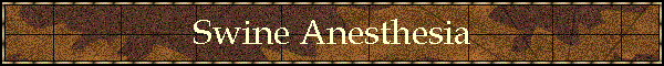 Swine Anesthesia
